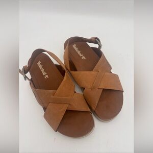 Timberland Women's Brown‎ Cross-Strap Sandals